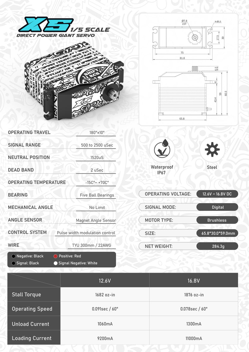 X5  1/5 Scale Direct Power 16.8v