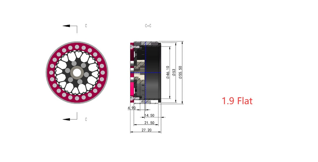 1.9 Cupid Flat Face Beadlock – SHIFT RCS